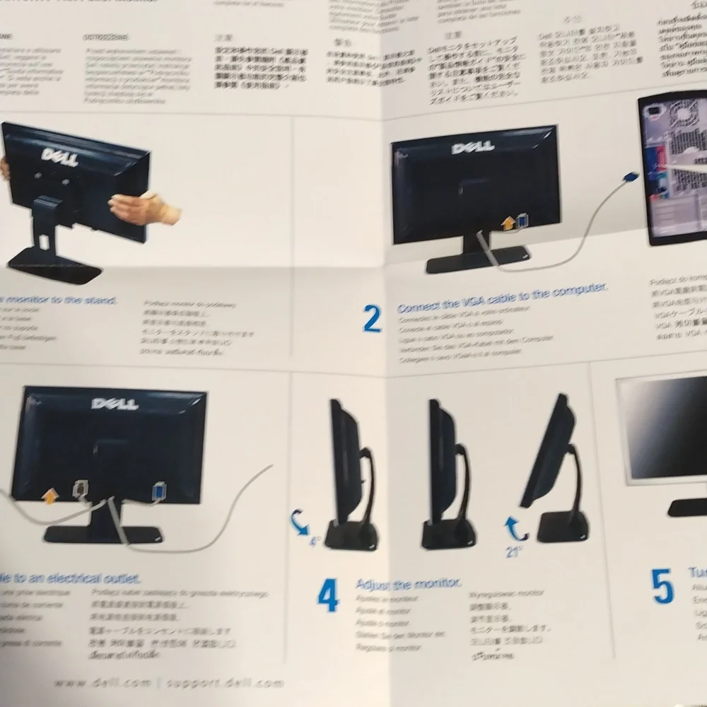 Computer monitor and hook up cords